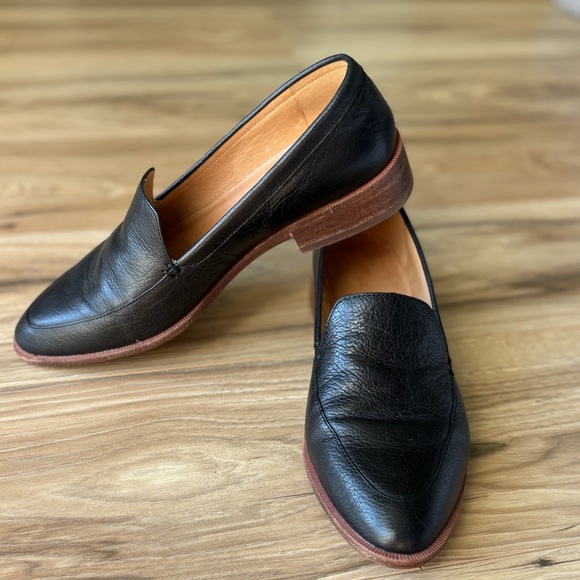 Madewell The Frances Black Leather Loafers Size 6. - Picture 5 of 6